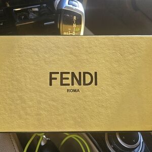 Fendi Elegant Gold Sunglasses With Brown Lens